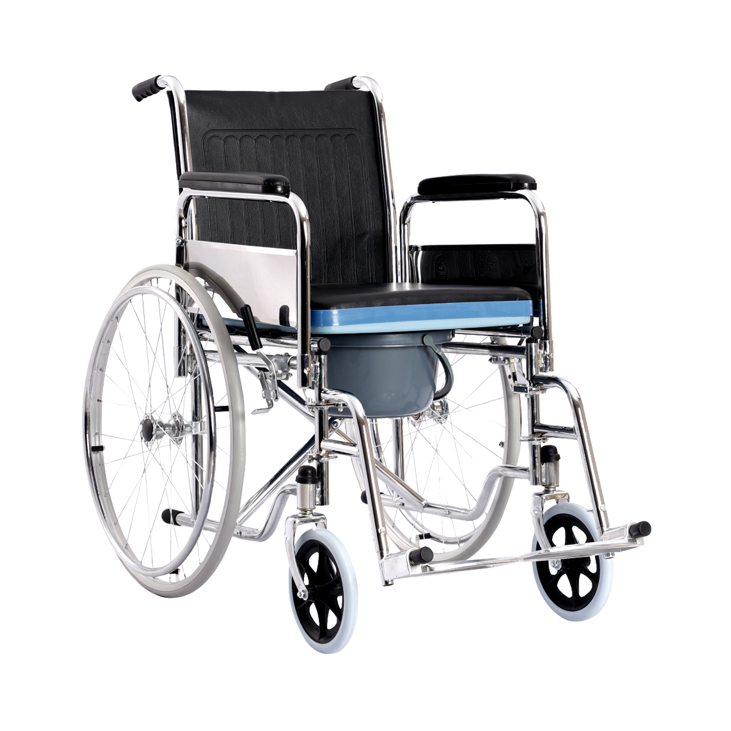 KW 681 WHEELCHAIR COMMODE ARM & FOOT REST REMOVABLE KME Products