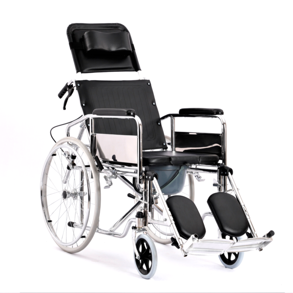 KW 609GCU - WHEELCHAIR RECLINING COMMODE (U-CUT)